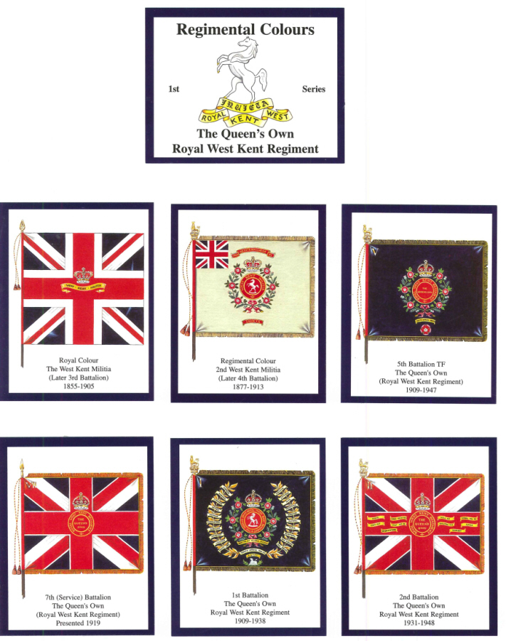 The Queen's Own Royal West Kent Regiment - 'Regimental Colours' Trade Card Set by David Hunter
